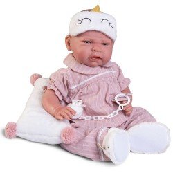 Antonio Juan doll 42 cm - Sweet Reborn Lea in pajamas and mask