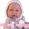 Antonio Juan doll 42 cm - Sweet Reborn Nacida with sheepskin blanket