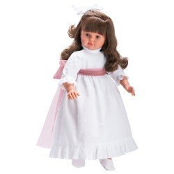 Así doll 57 cm - Pepa Communion plumeti with pink tulle sash