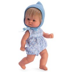 Así doll 20 cm - Bomboncín with floral romper and blue hood