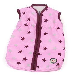 Sleeping bag for dolls to 55 cm - Bayer Chic 2000 - Raspberry-pink stars