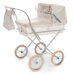 Beige rain cover for Bebelux doll pram