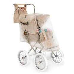 Beige rain cover for Big Bebelux doll pushchair