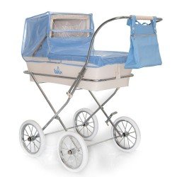 Light blue rain cover for Bebelux doll pram