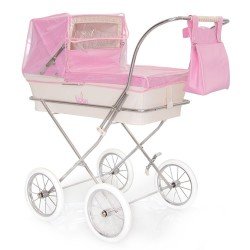 Pink rain cover for Bebelux doll pram