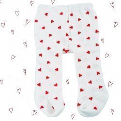 Götz doll Complements 36-50 cm - Off white tights with hearts