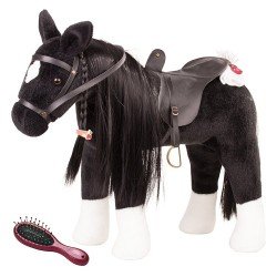 Black horse for dolls up to 50 cm by Götz