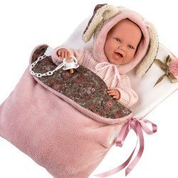 Llorens doll 42 cm - Newborn Mimi Smiles with stroller bag