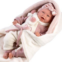 Llorens doll 42 cm - Newborn Mimi Smiles with blanket