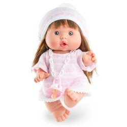 Marina & Pau doll 26 cm - Nenotes Party Edition - Pink wool