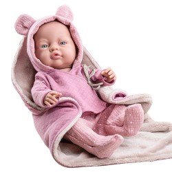 Paola Reina doll 45 cm - Bebita with pink blanket