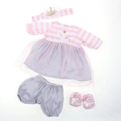 Outfit for Berenguer Boutique doll 35-40 cm - Pink dress with tulle skirt