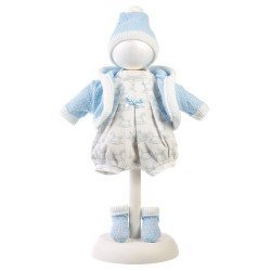 Clothes for Llorens dolls 33 cm - Blue outfit with printed dress