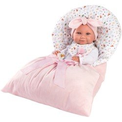 Llorens doll 40 cm - Tina newborn with pink sachet