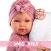 Llorens doll 40 cm - Newborn Abril crybaby with padding