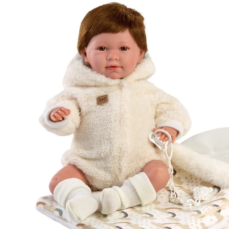 Llorens doll 40 cm - Newborn Mimi crybaby with pouch