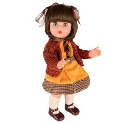 Mariquita Pérez doll 50 cm - With winter set ochre pinafore