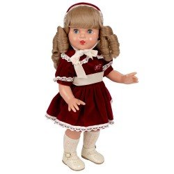 Mariquita Pérez doll 50 cm - With burgundy dress and hood