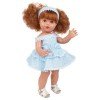 Mariquita Pérez doll 50 cm - Redhead in a light blue flower dress