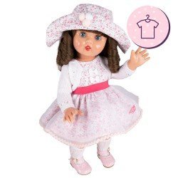 Outfit for Mariquita Pérez doll 50 cm - Pink flower dress