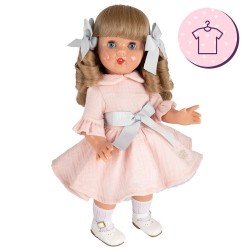 Outfit for Mariquita Pérez doll 50 cm - Silver pink dress