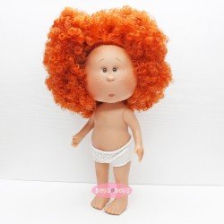 Nines d'Onil doll 30 cm - Mia with curly red hair with pigtails - Without clothes