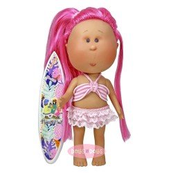 Nines d'Onil doll 30 cm - Mia summer with fuchsia hair with ponytail and bikini