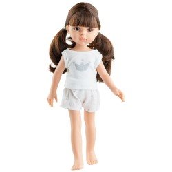 Paola Reina doll 32 cm - Las Amigas - Carol pyjamas with pigtails