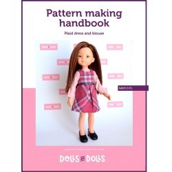 Dolls And Dolls downloadable pattern for Las Amigas dolls - Plaid dress with blouse